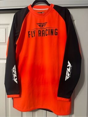 Fly Racing Orange & Black Motocross wind proof Jersey